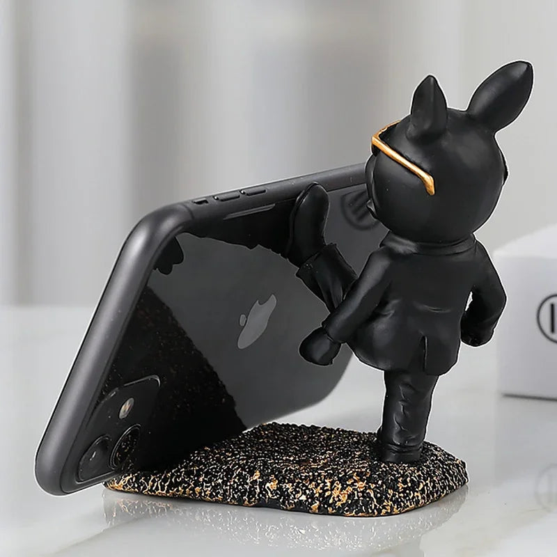 Bulldog Statue Phone Holder